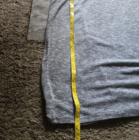 Ava & Viv Plus Heather Gray  Side Drawstring Tank Top Dress- 4XL - Picture 8 of 8